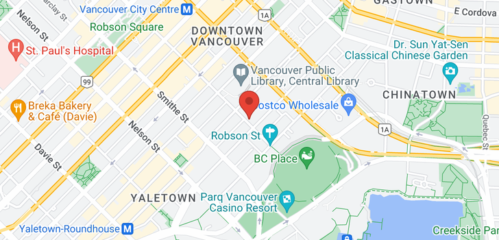 map of 803 233 ROBSON STREET